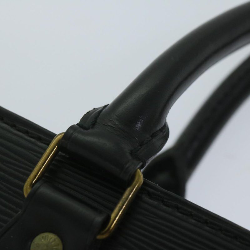 Louis Vuitton Epi Sac Plat Hand Bag Black M59082  yk9666 - Image 9
